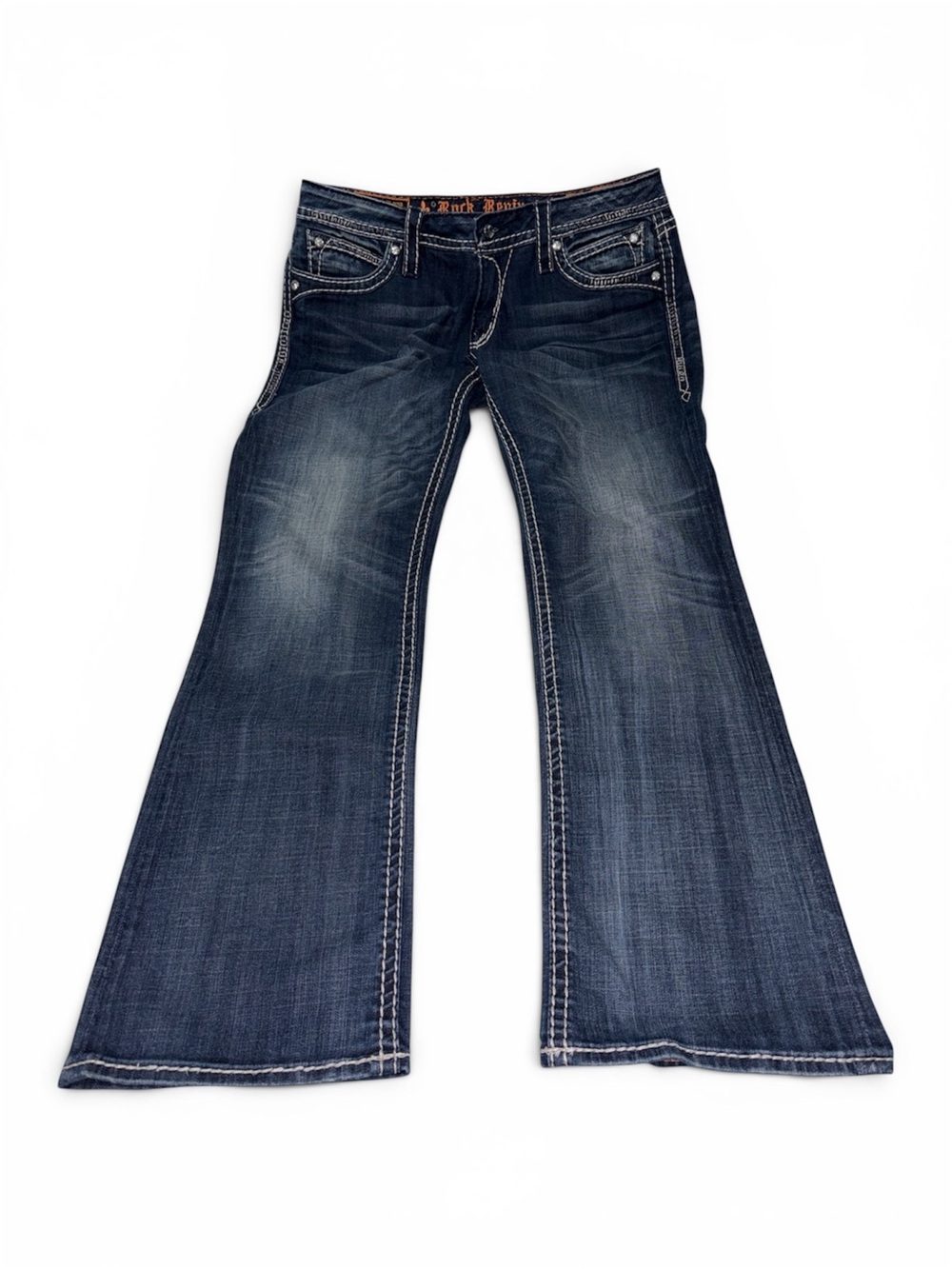 Rock Revival Luna Women's Size 31 Easy Boot Denim Blue Jeans